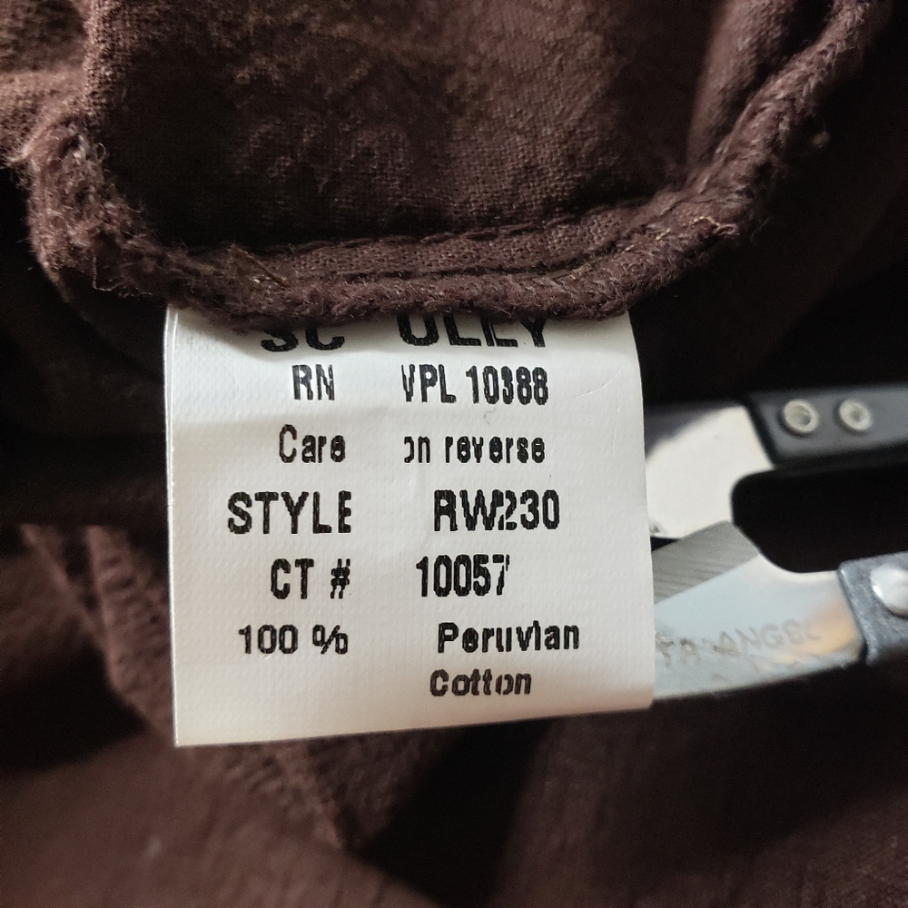 Scully Western Rangewear Double Placket Buttondown Gathered Yokes Gorp Outdoor M - Picture 8 of 13